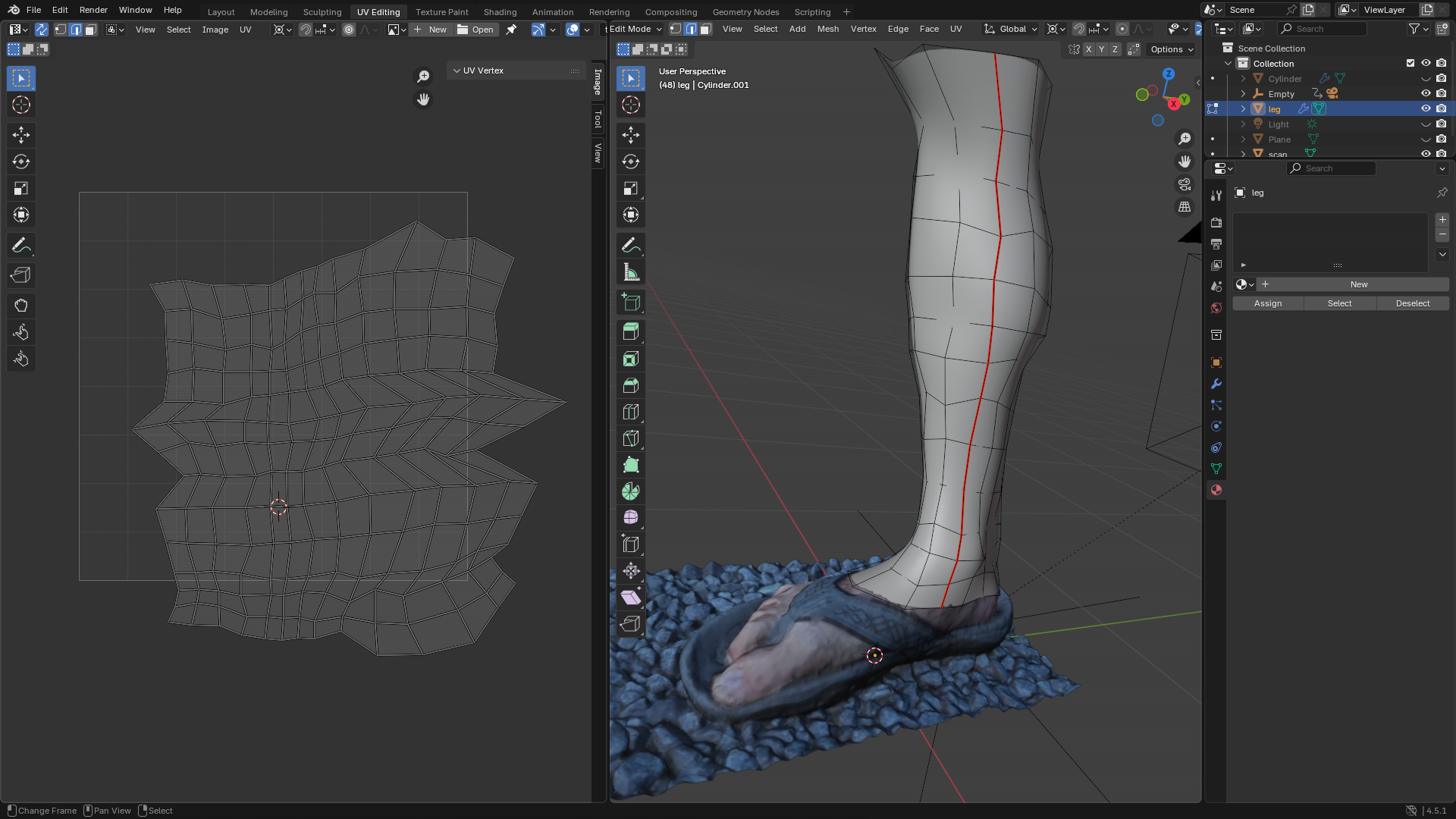 Unwrapping my leg